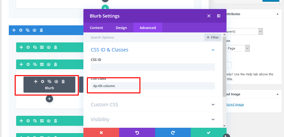 How to add tilt effect in divi