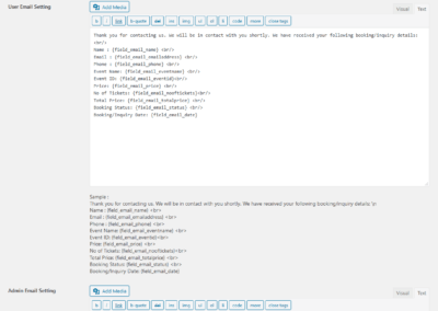 Event Mananger Plugin Documentation
