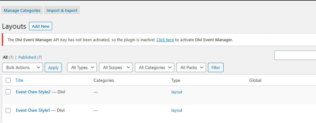 Event Mananger Plugin Documentation