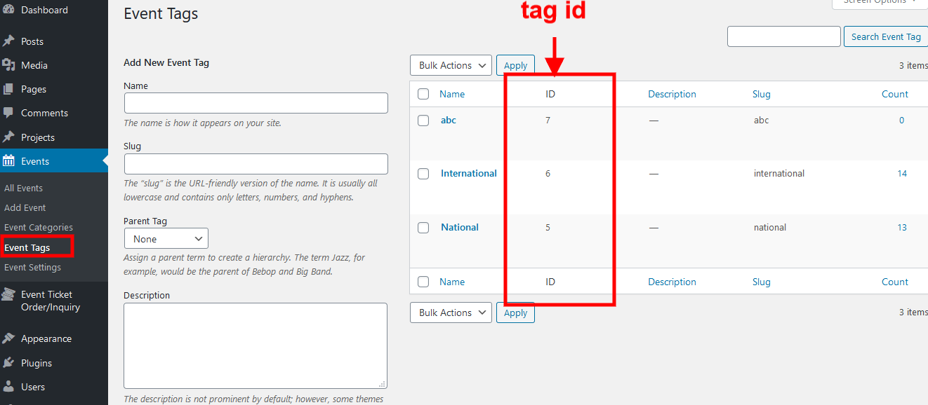 Event Mananger Plugin Documentation