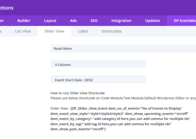 Event Mananger Plugin Documentation