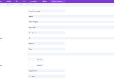 Event Mananger Plugin Documentation