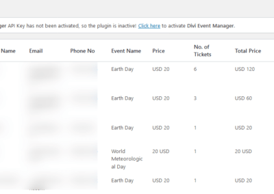 Event Mananger Plugin Documentation