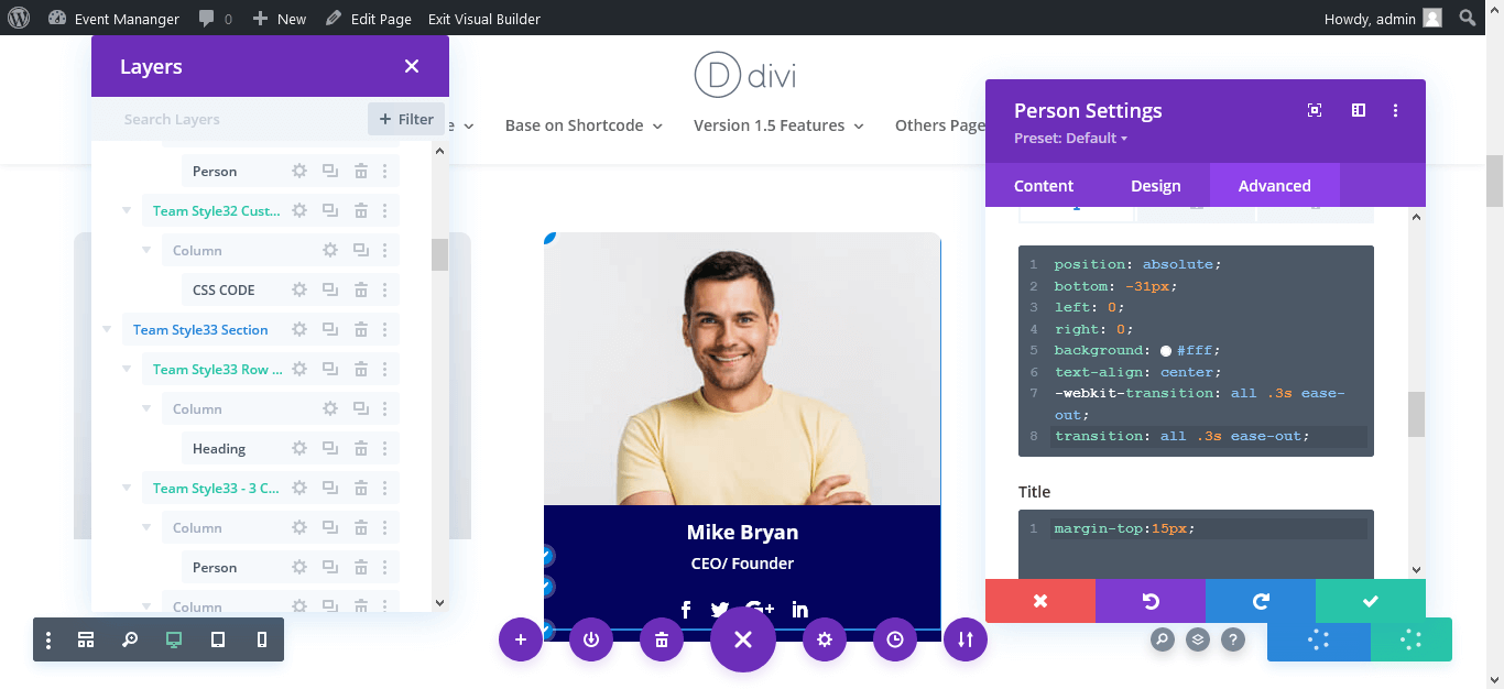 Divi Team Bundle Documentation