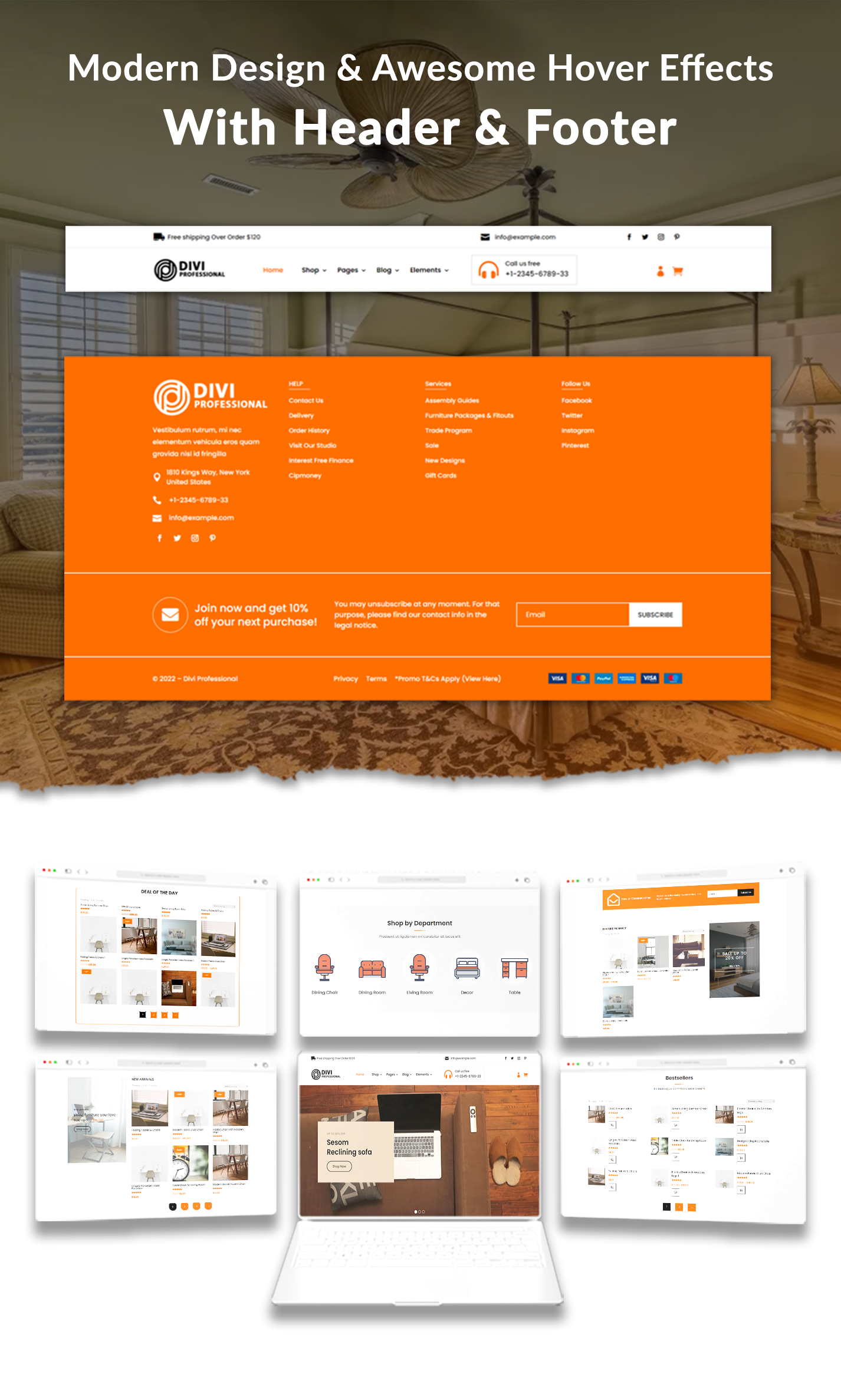 Divi Furniture Shop WooCommerce Child Theme