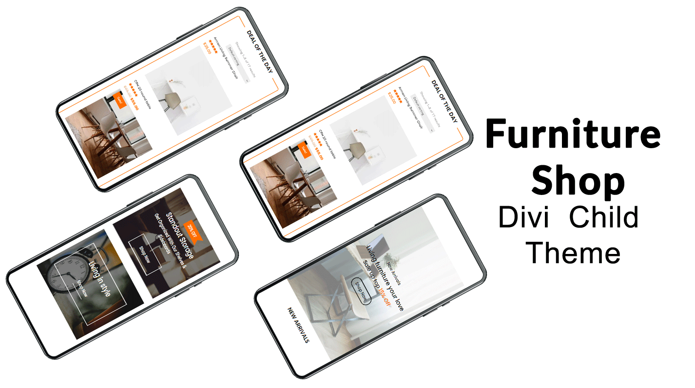Divi Furniture Shop WooCommerce Child Theme