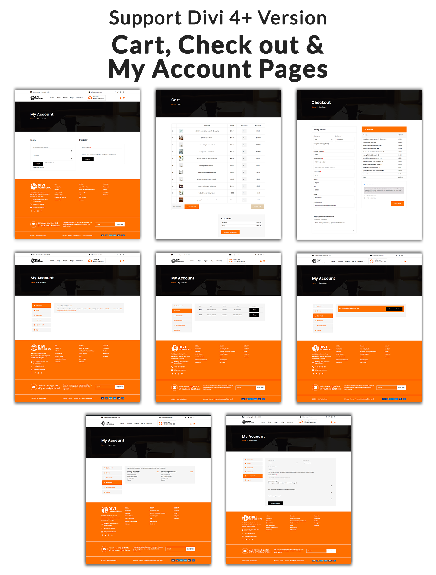 Divi Furniture Shop WooCommerce Child Theme