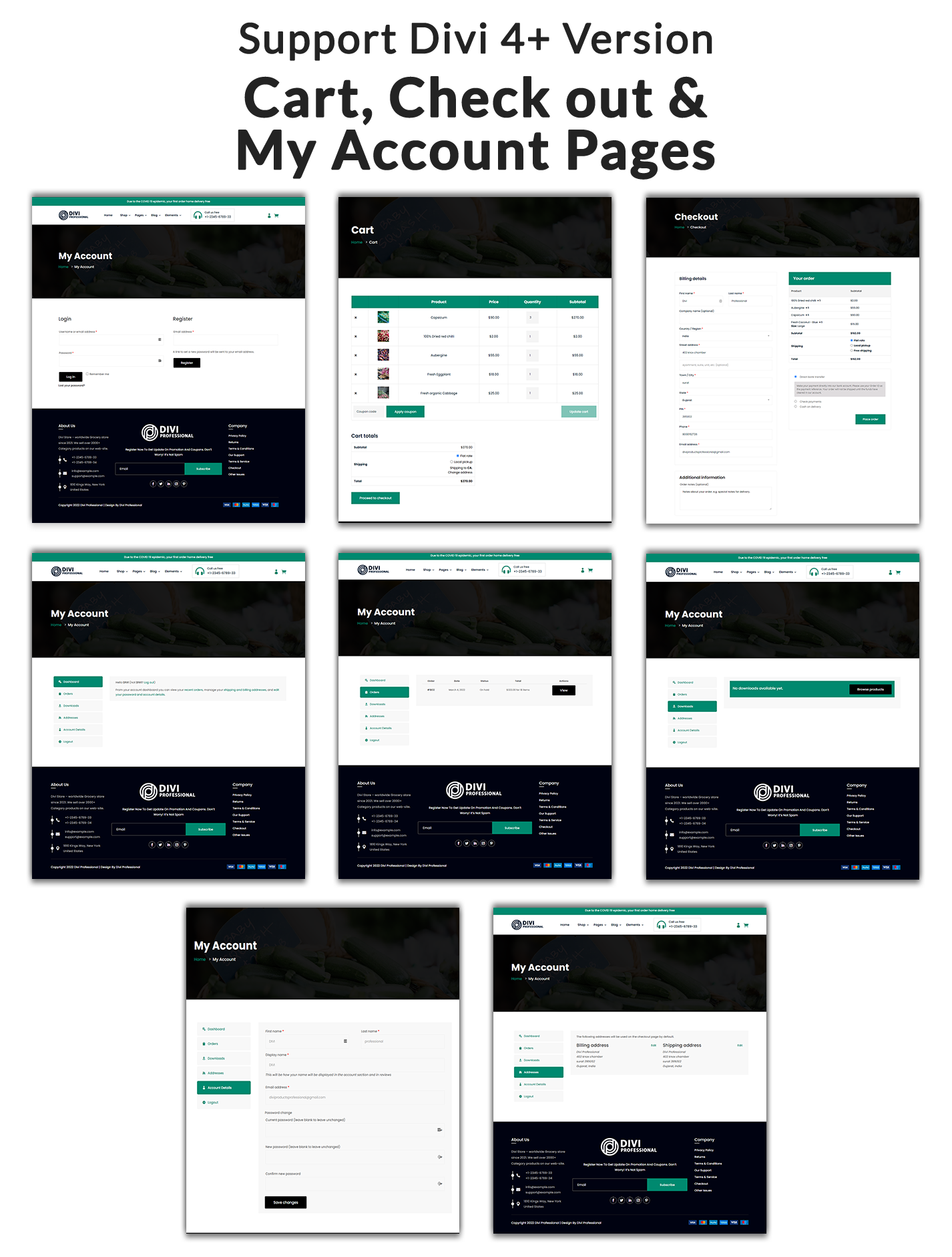 Divi Grocery Store WooCommerce Child Theme
