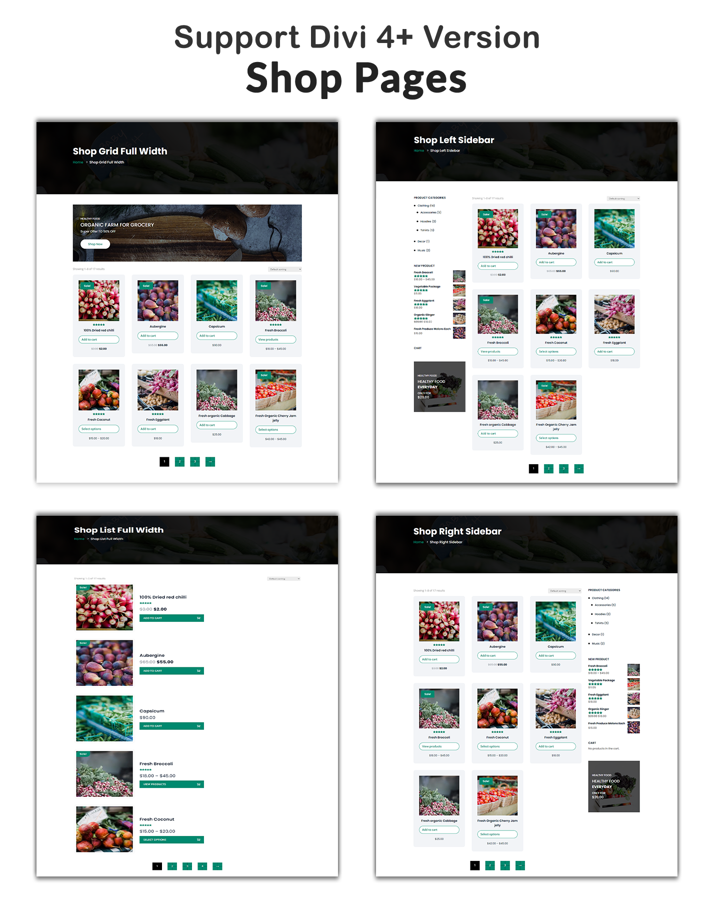 Divi Grocery Store WooCommerce Child Theme