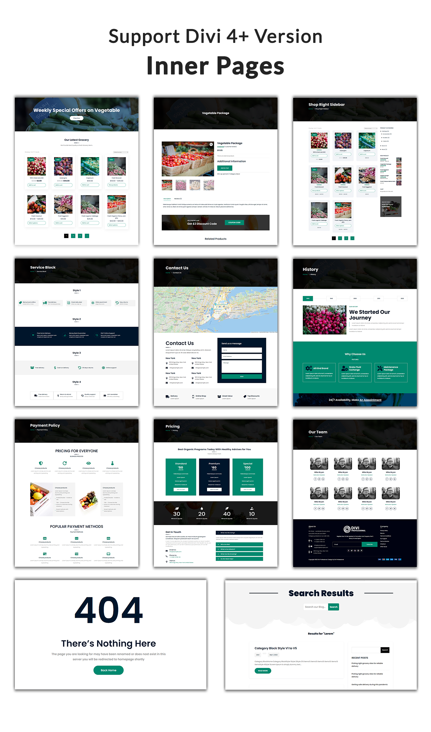 Divi Grocery Store WooCommerce Child Theme