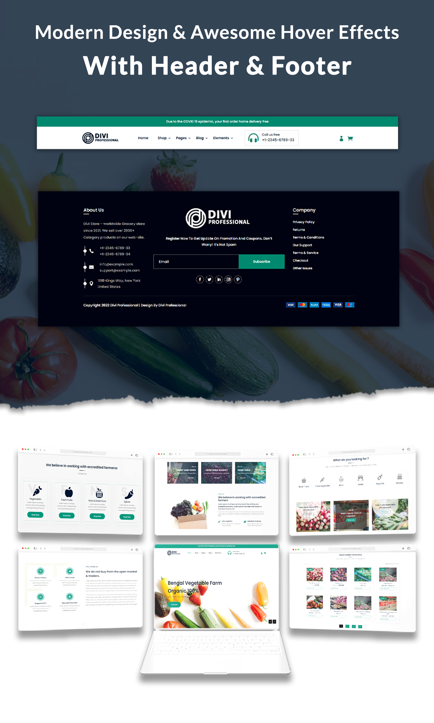 Divi Grocery Store WooCommerce Child Theme