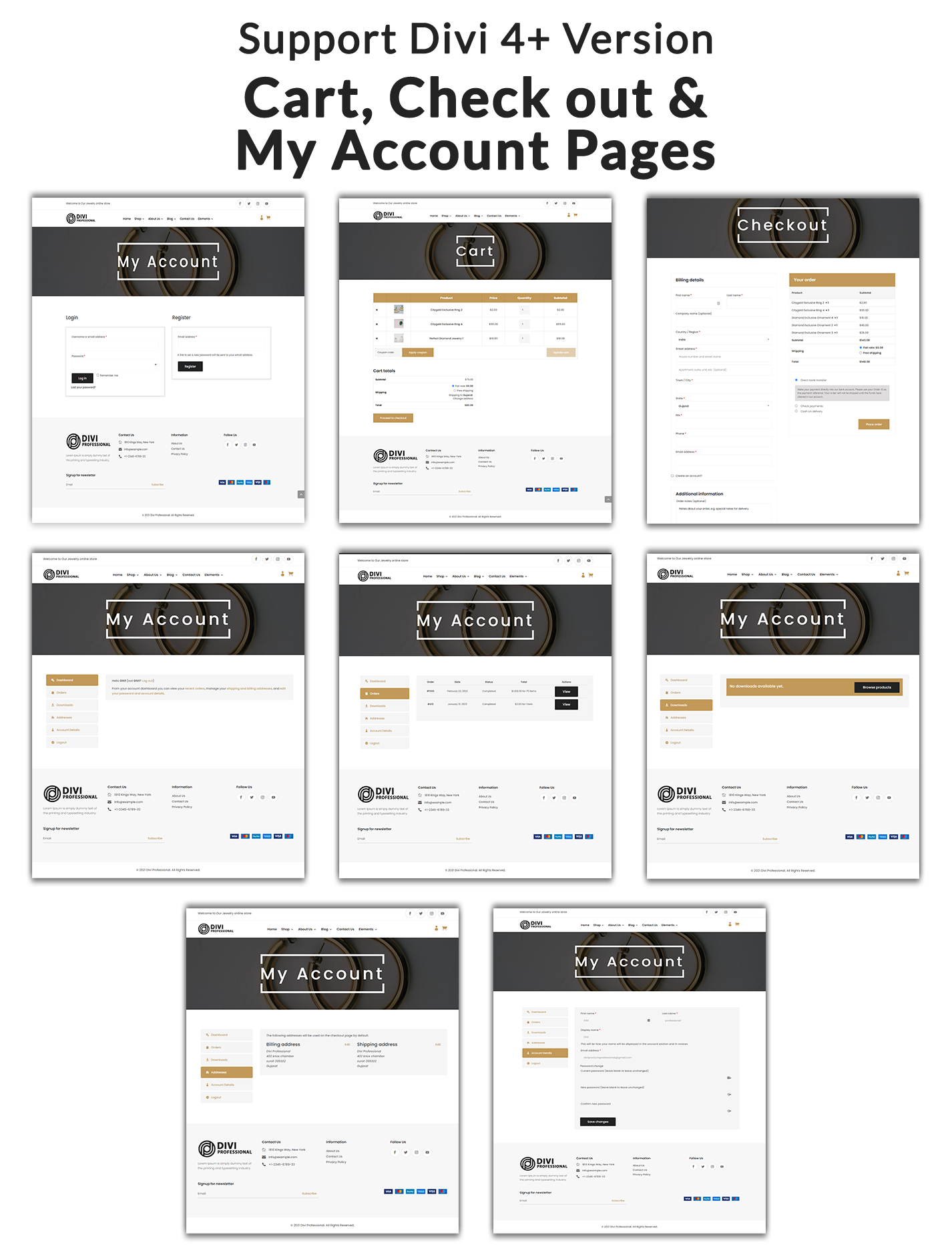 Divi Jewelry Shop WooCommerce Child Theme