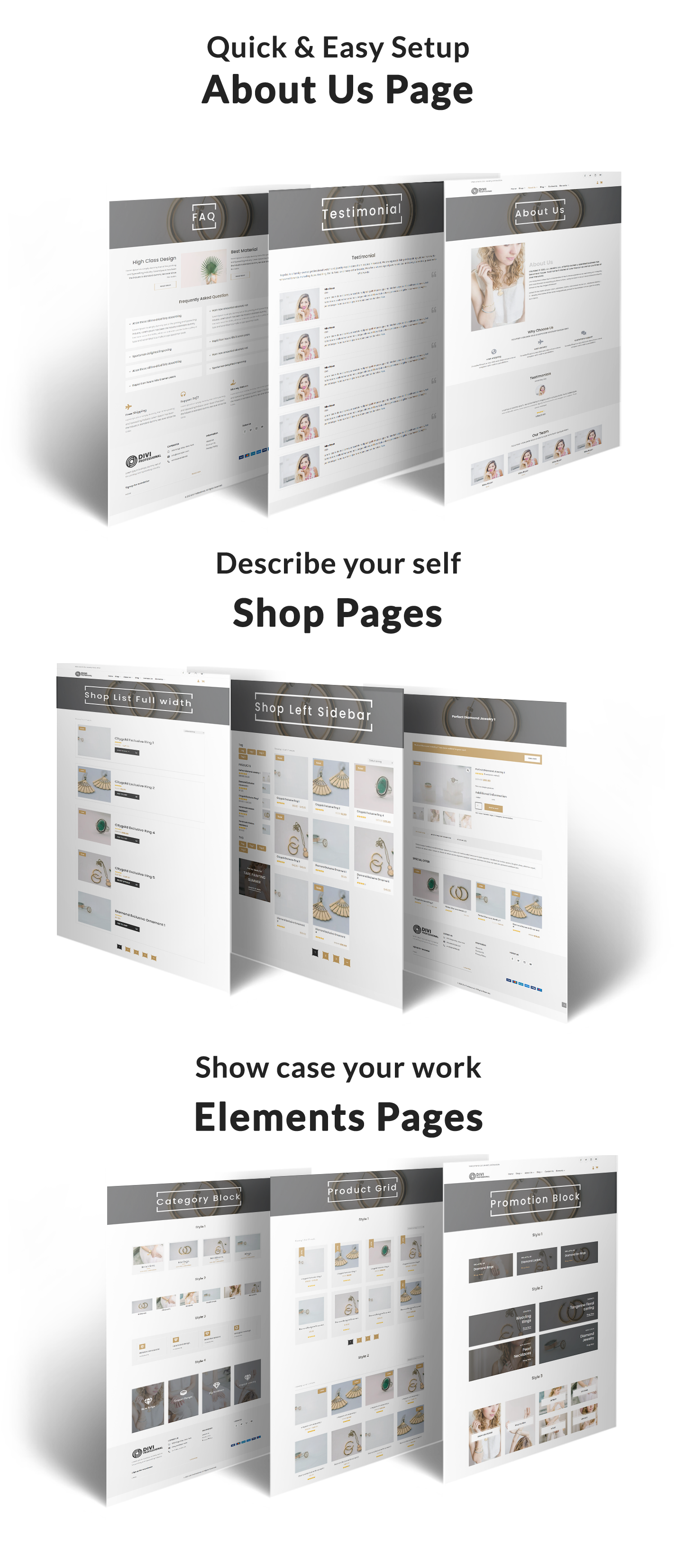 Divi Jewelry Shop WooCommerce Child Theme