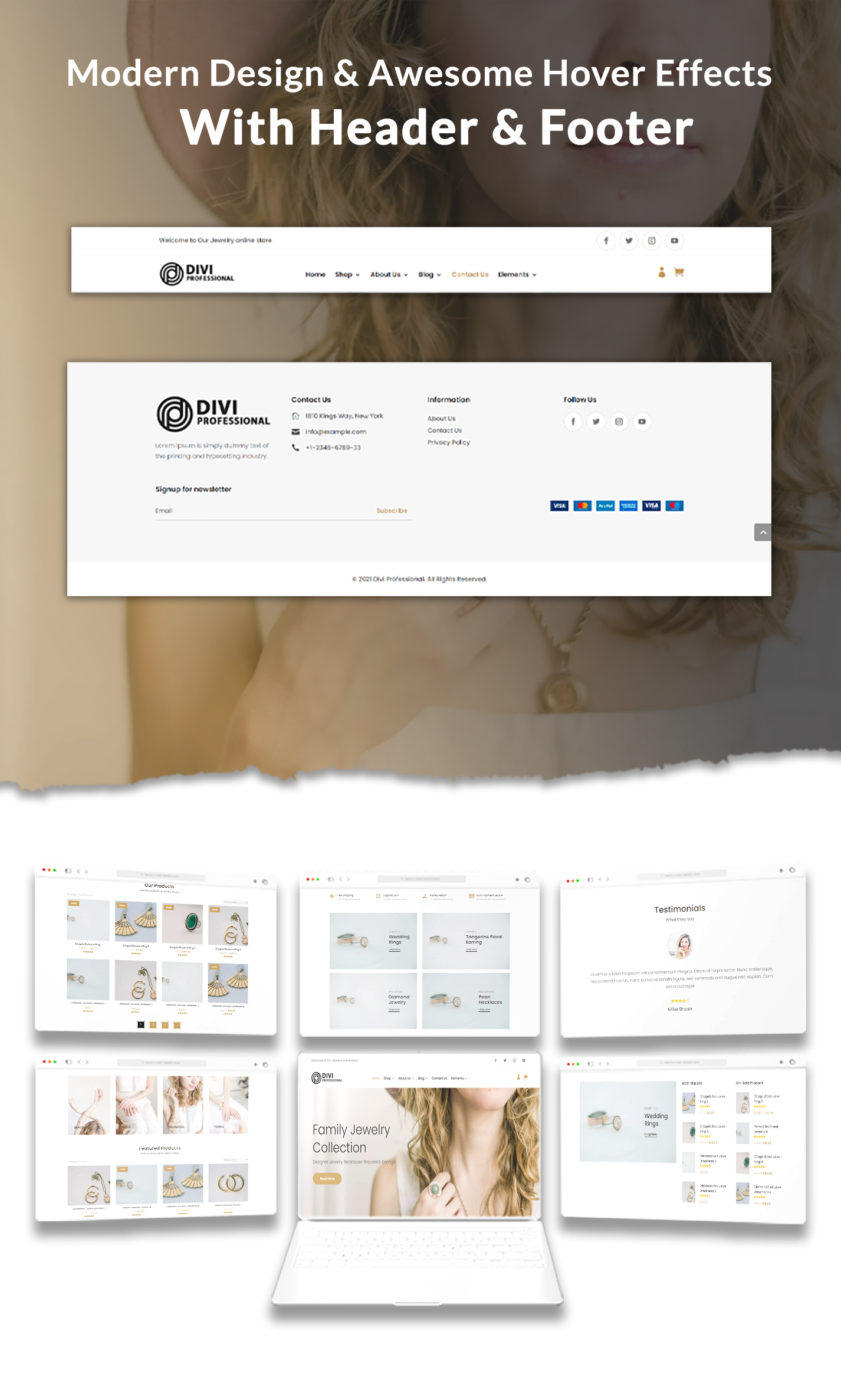 Divi Jewelry Shop WooCommerce Child Theme