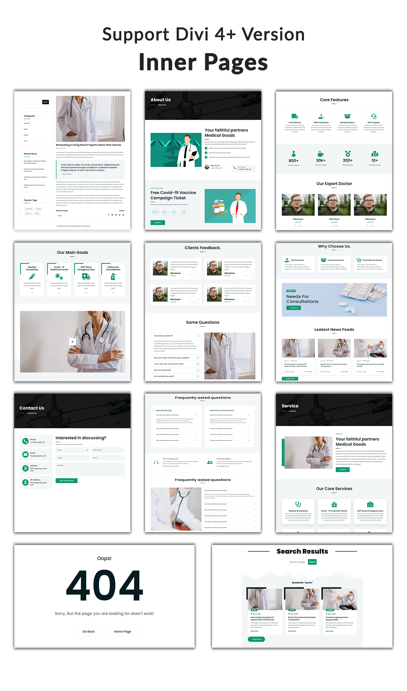 Divi Pharmacy Shop WooCommerce Child Theme