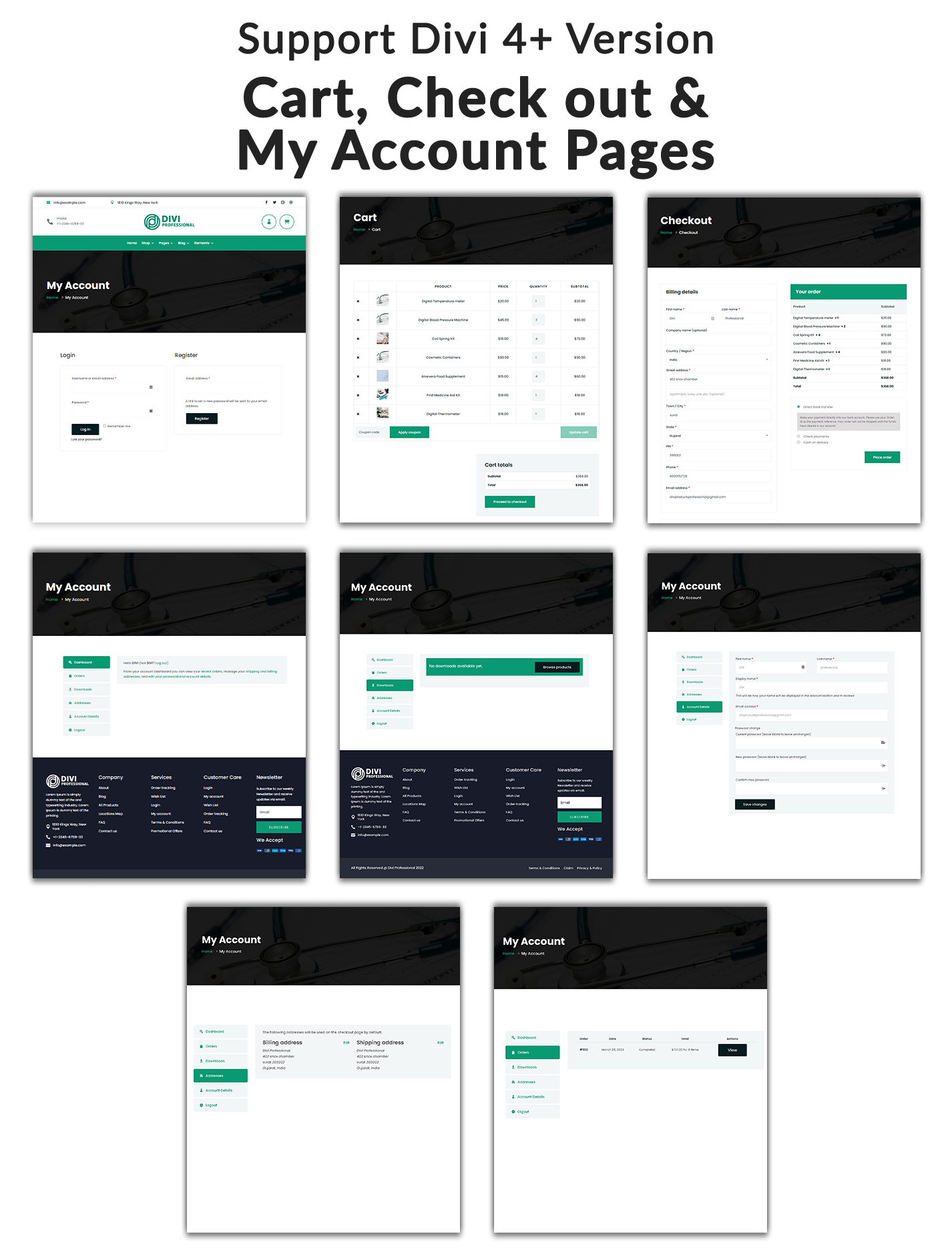 Divi Pharmacy Shop WooCommerce Child Theme