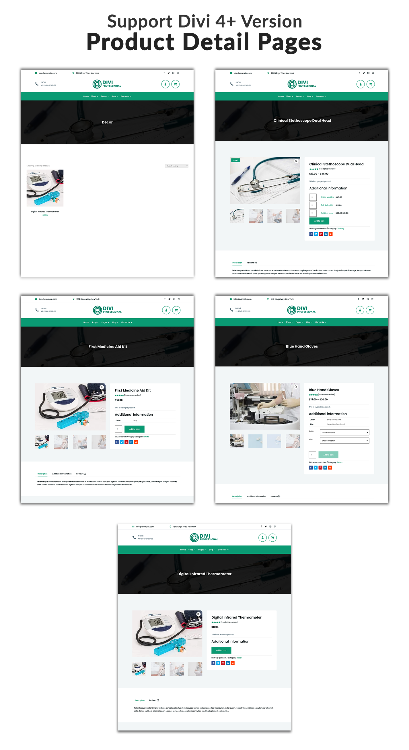 Divi Pharmacy Shop WooCommerce Child Theme