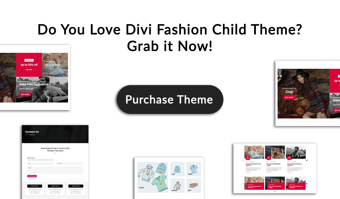 Divi Fashion Shop WooCommerce Child Theme