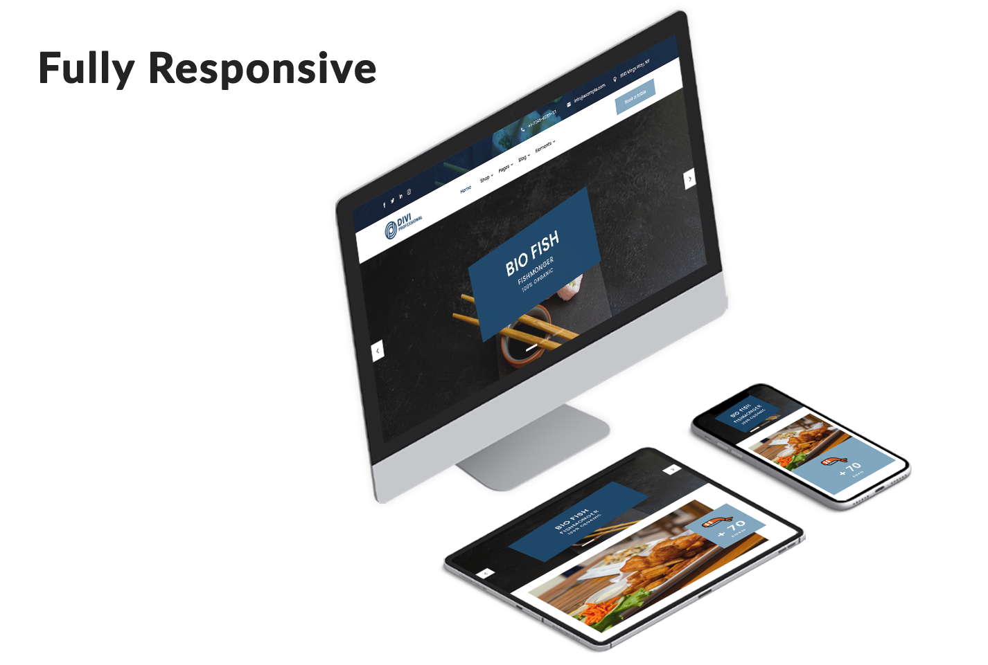 Divi Seafood Restaurant Shop WooCommerce Child Theme