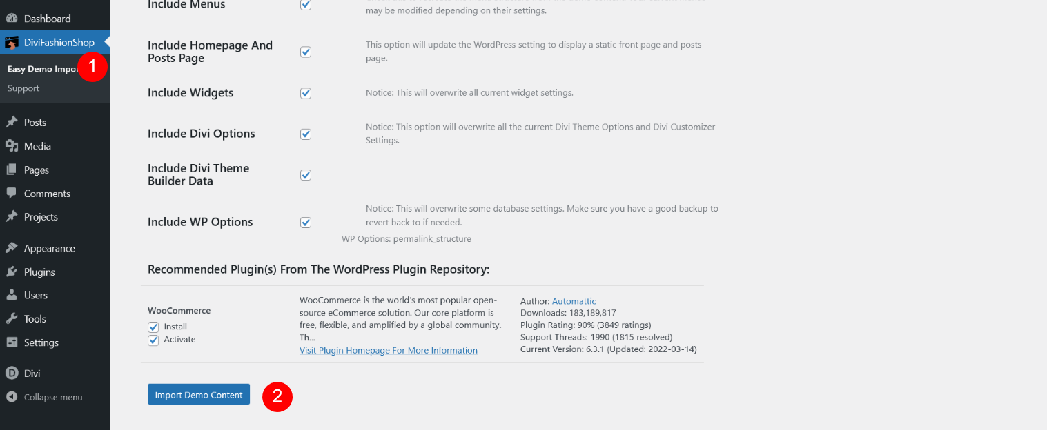 Divi Grocery Store WooCommerce Child Theme Documentation
