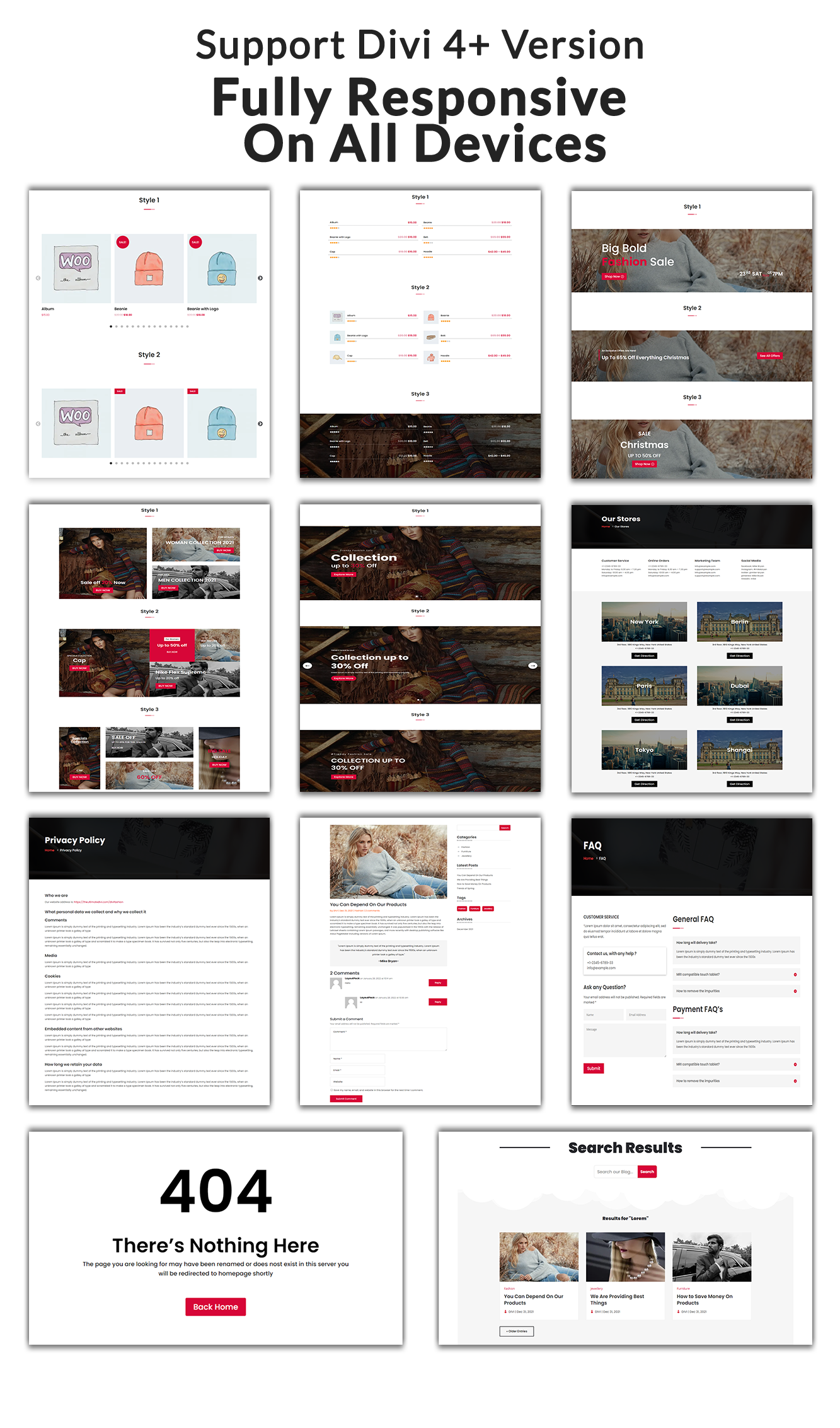 Divi Fashion Shop WooCommerce Child Theme