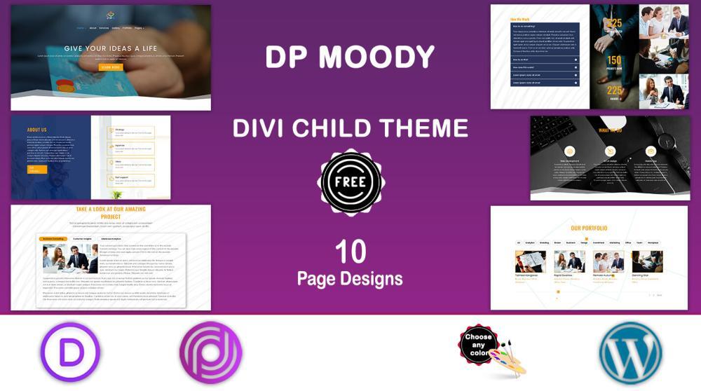 DP Moody MultiPurpose Agency Divi Child Theme - Divi Professional