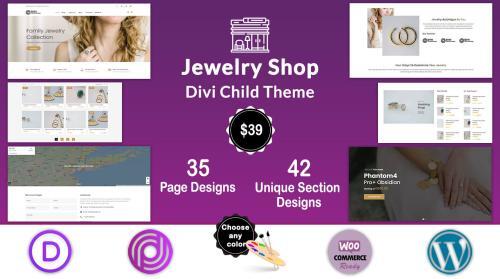 Divi Jewelry Shop WooCommerce Child Theme