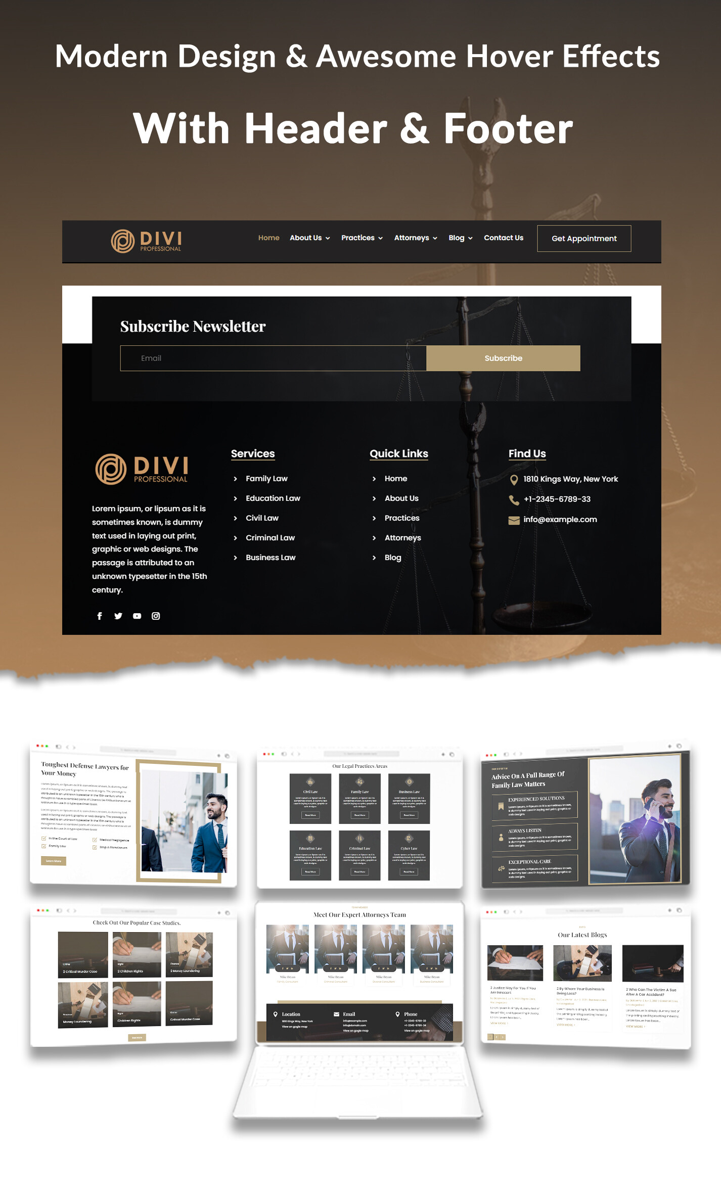 Divi Lawyer and Law Firm Child Theme