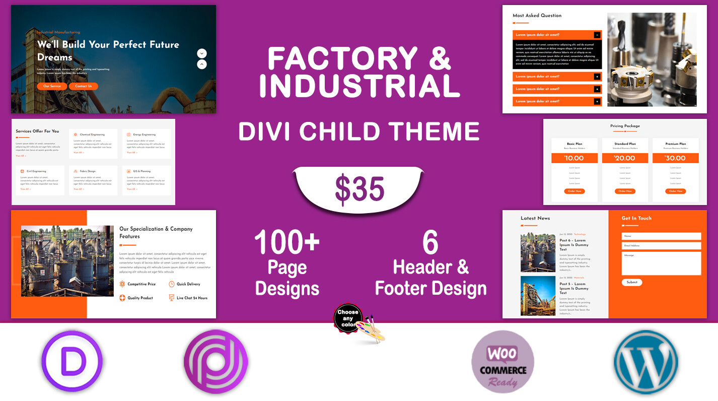 Divi Factory And Industrial Child Theme