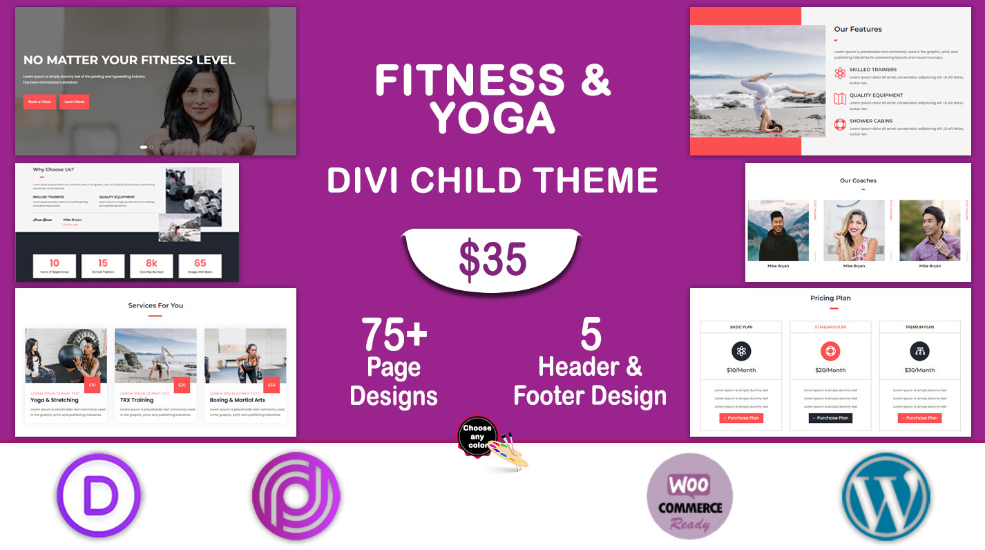 Divi Fitness and Yoga Child Theme