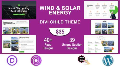 Divi Wind and Solar Energy Child Theme