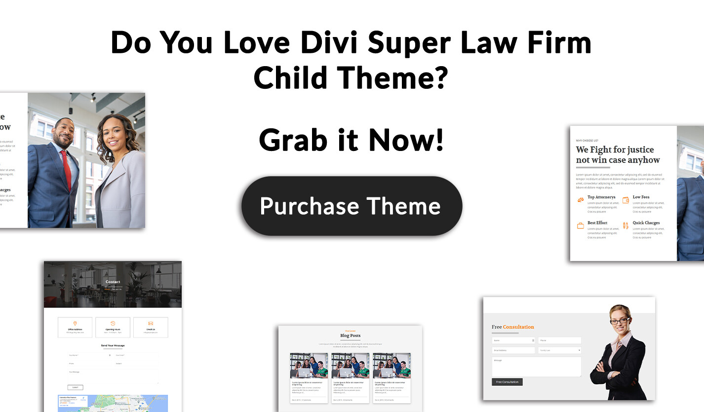 Divi Lawyer and Law Firm Child Theme