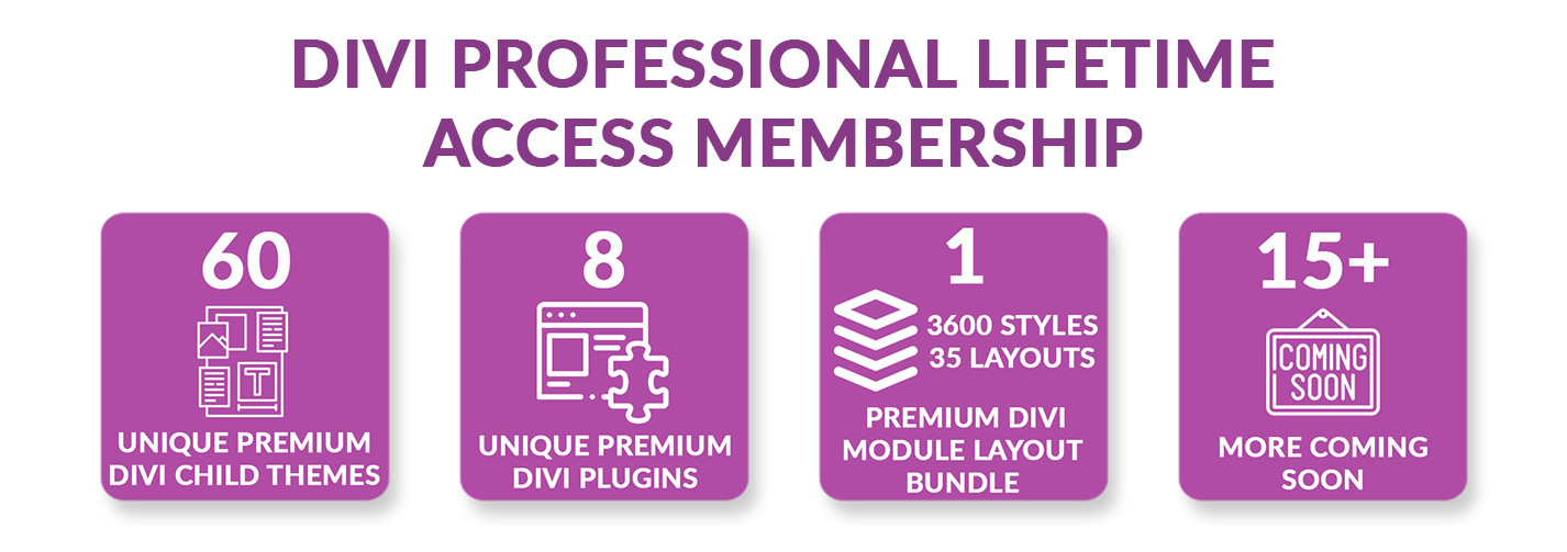 Divi Professional Lifetime Access Membership