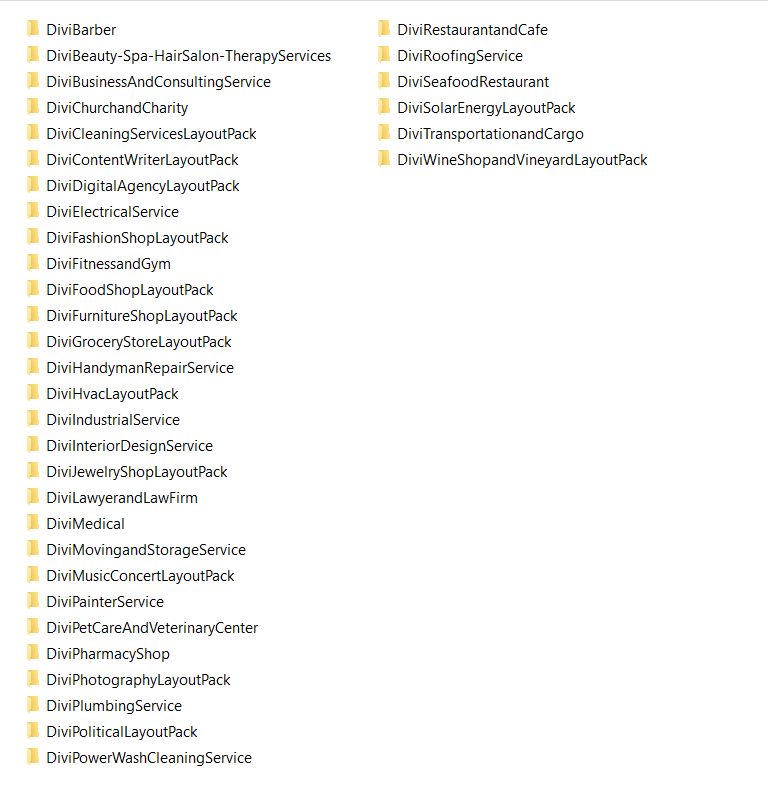 Ultimate Divi Modules UI Bundle and Ultimate Divi Layouts Pack Bundle Folder Structure 3 Ultimate Divi Modules UI Bundle and Ultimate Divi Layouts Pack Bundle Folder Structure