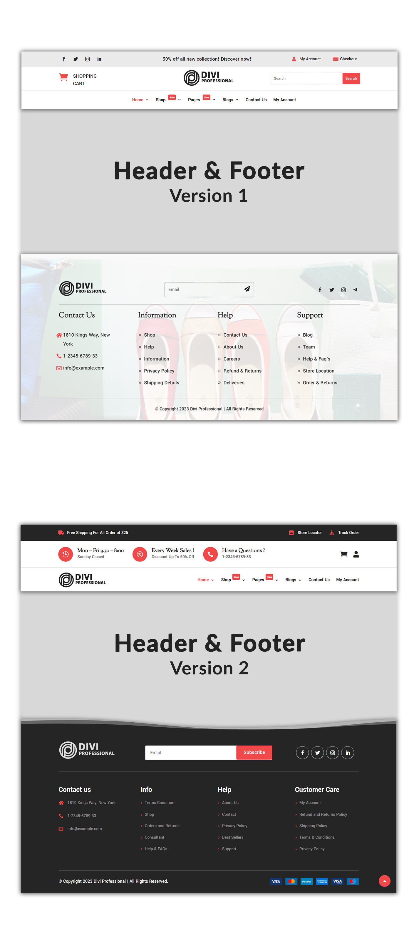 Divi Bags and Shoes Woocommerce Theme