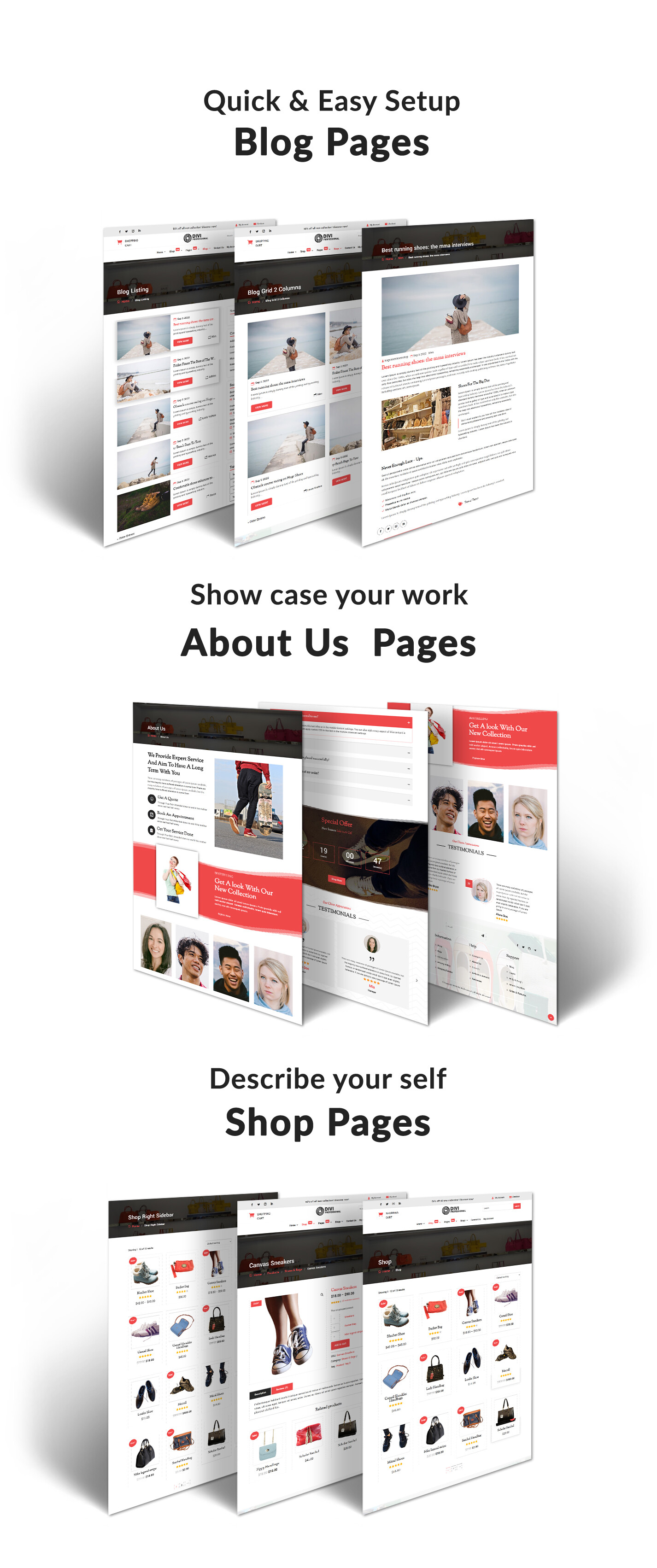 Divi Bags and Shoes Woocommerce Theme