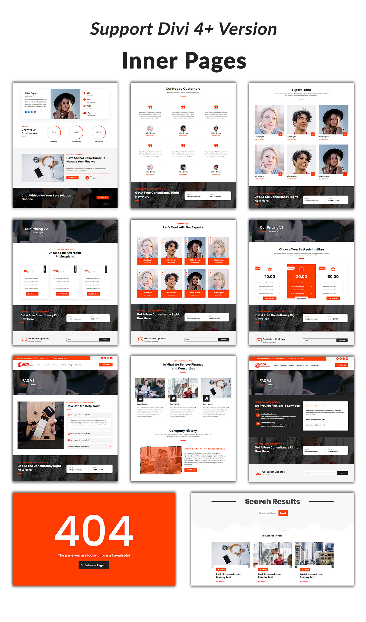 Divi Finance & Consulting Theme