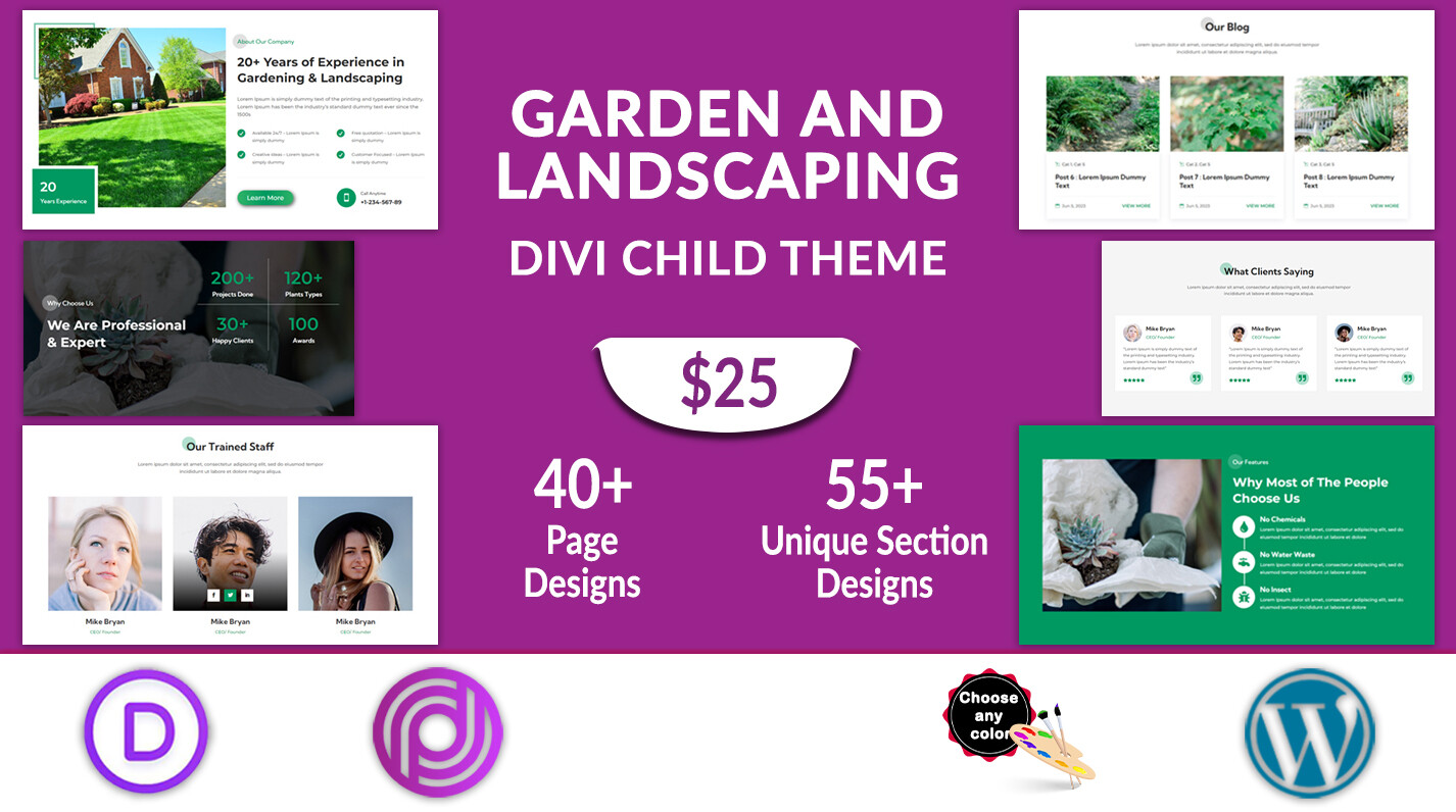 Divi Gardening and Landscaping Theme
