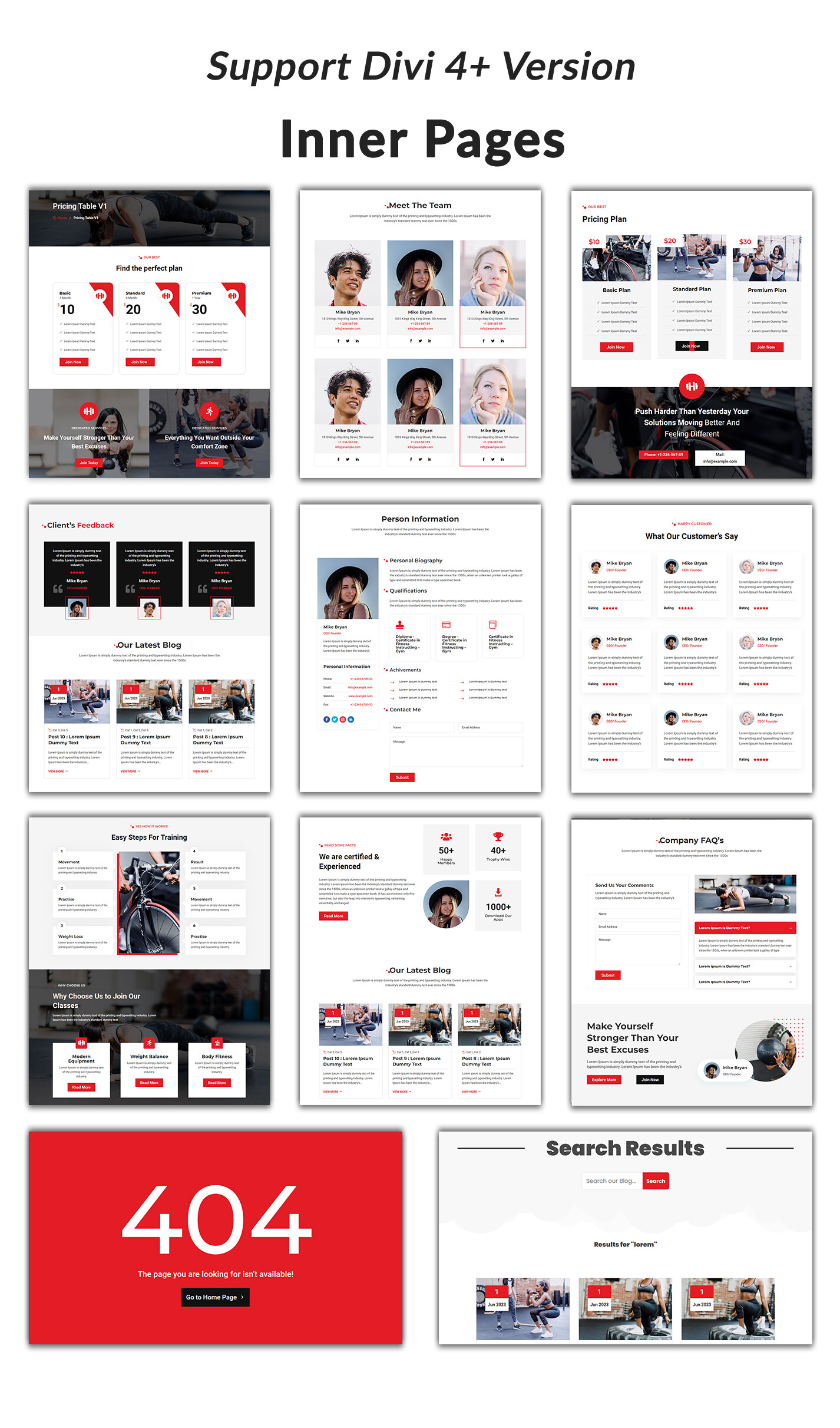 Divi Fitness & Gym Theme