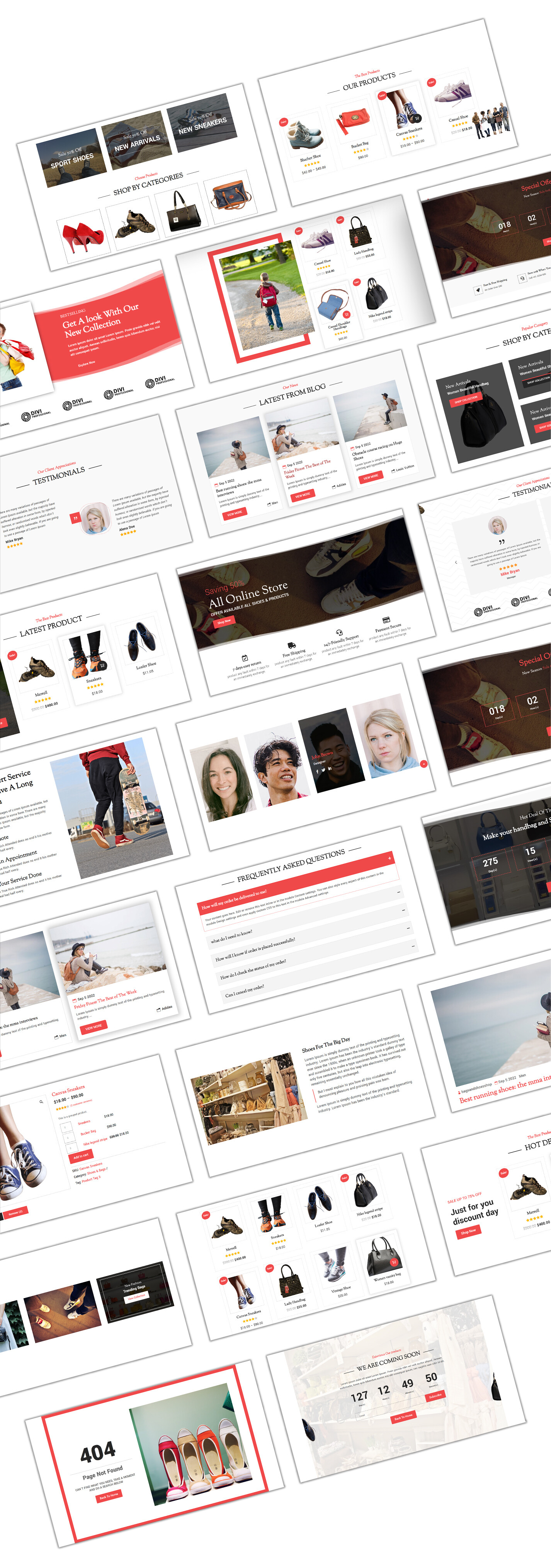 Divi Bags and Shoes Woocommerce Theme