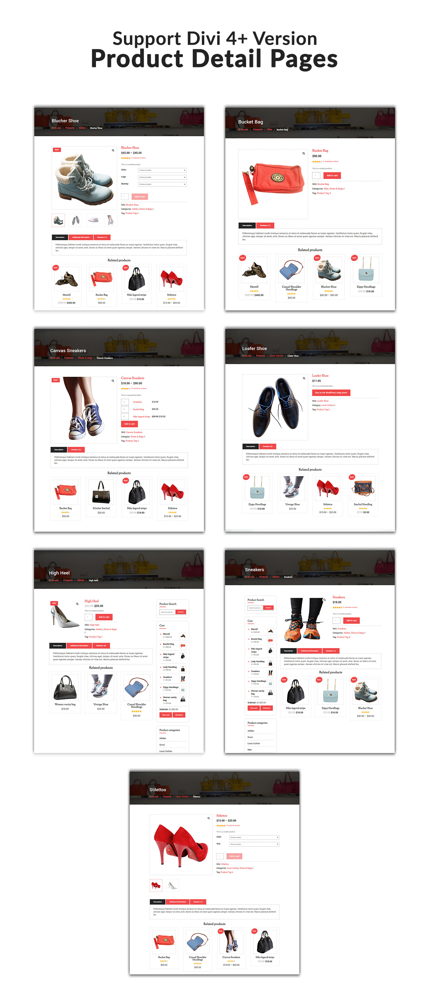 Divi Bags and Shoes Woocommerce Theme