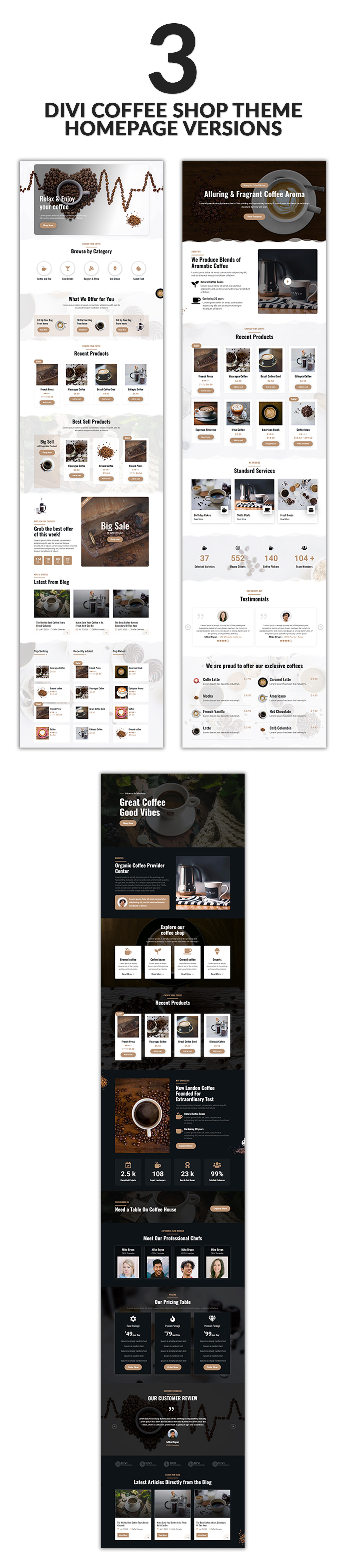 Divi Coffee Shop Woocommerce Theme