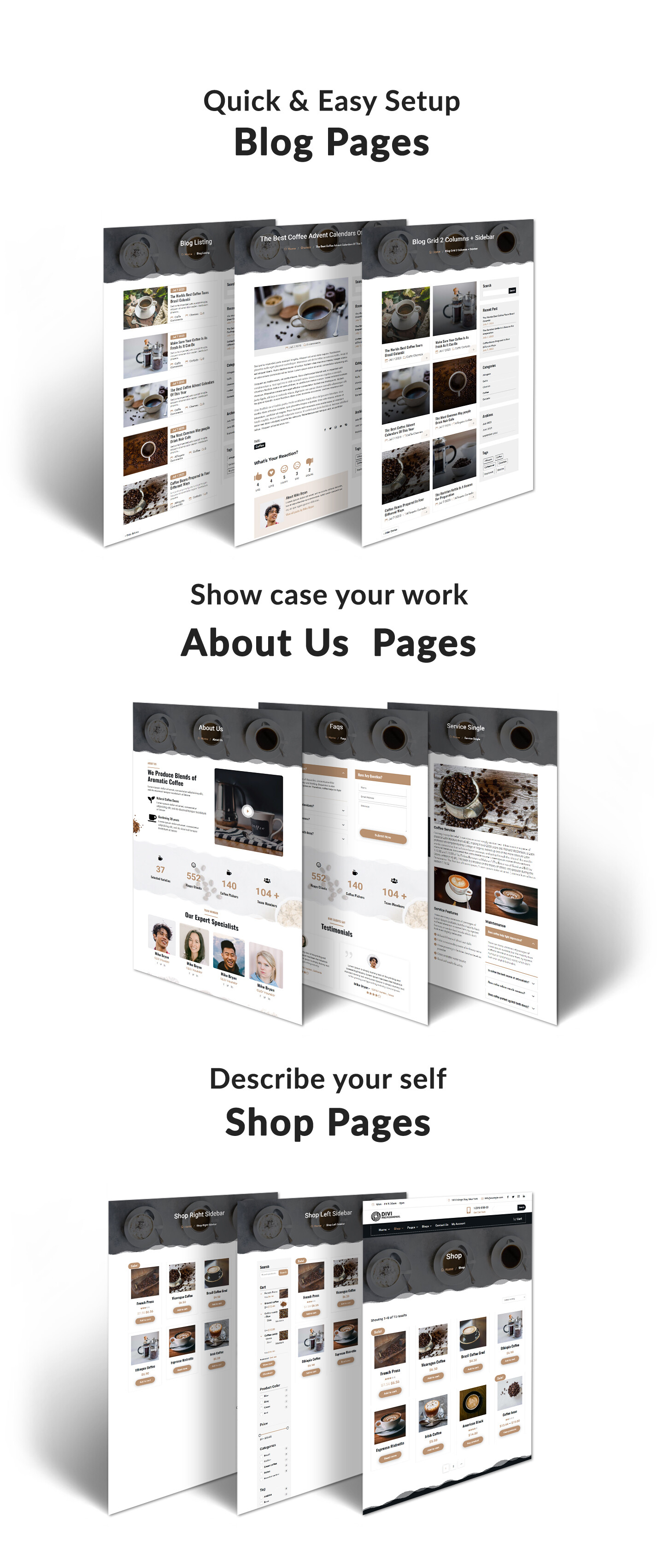 Divi Coffee Shop Woocommerce Theme