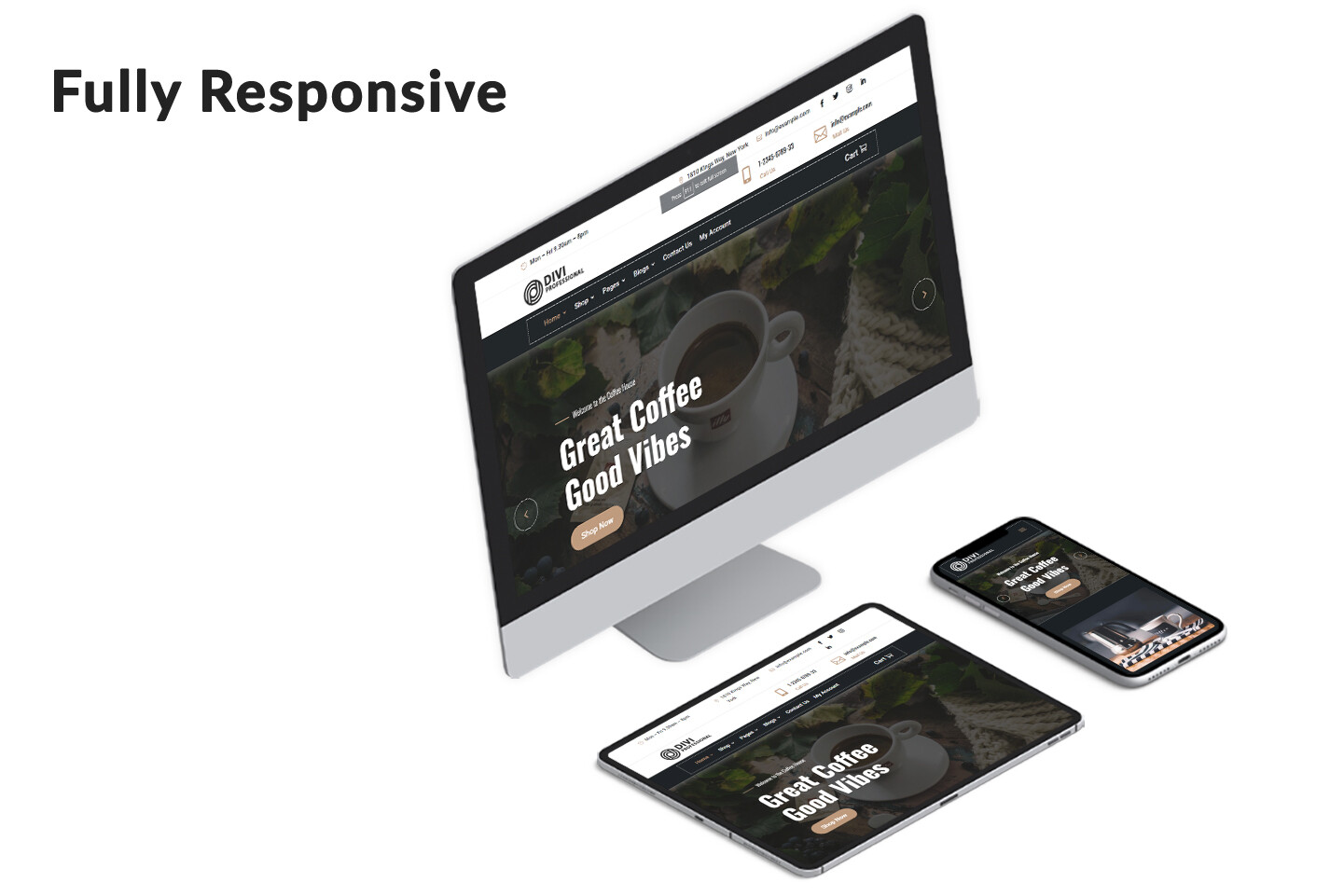 Divi Coffee Shop Woocommerce Theme