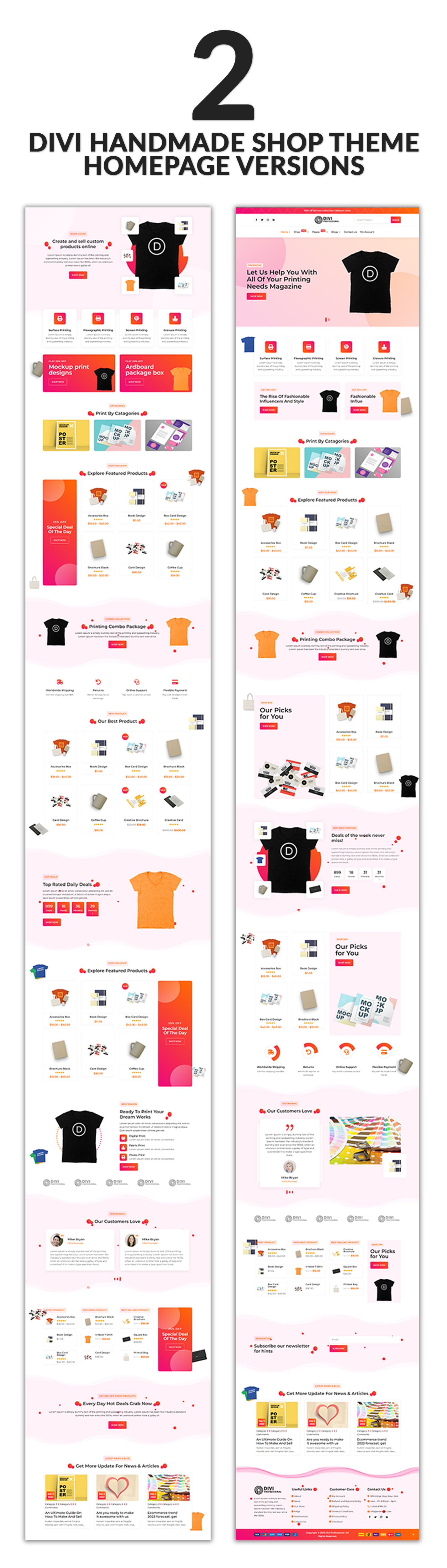 Divi Print Shop Woocommerce Theme