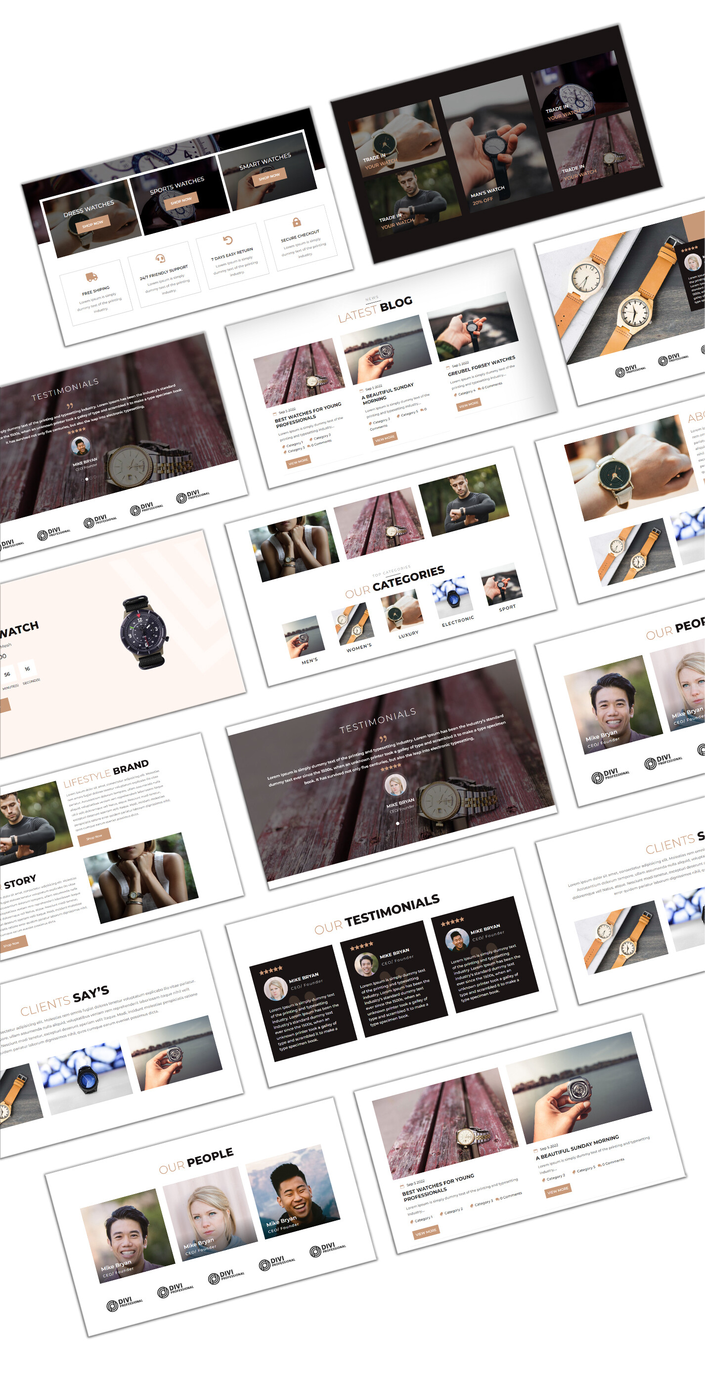 Divi Watch Store WooCommerce Theme