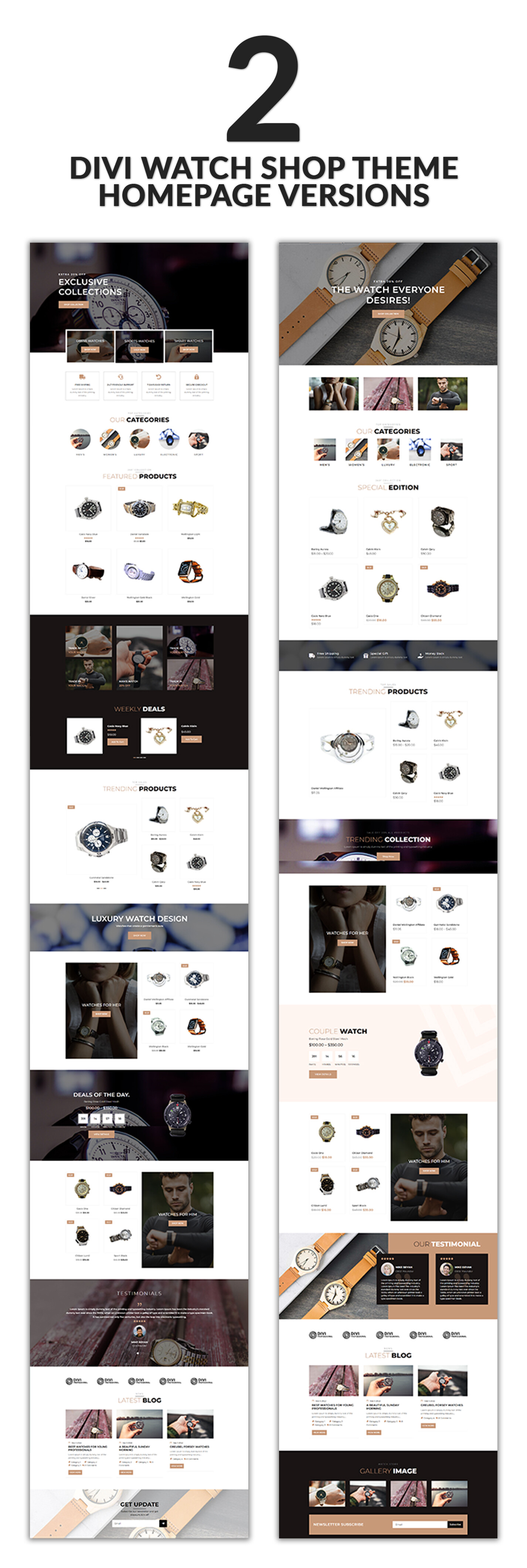 Divi Watch Store WooCommerce Theme