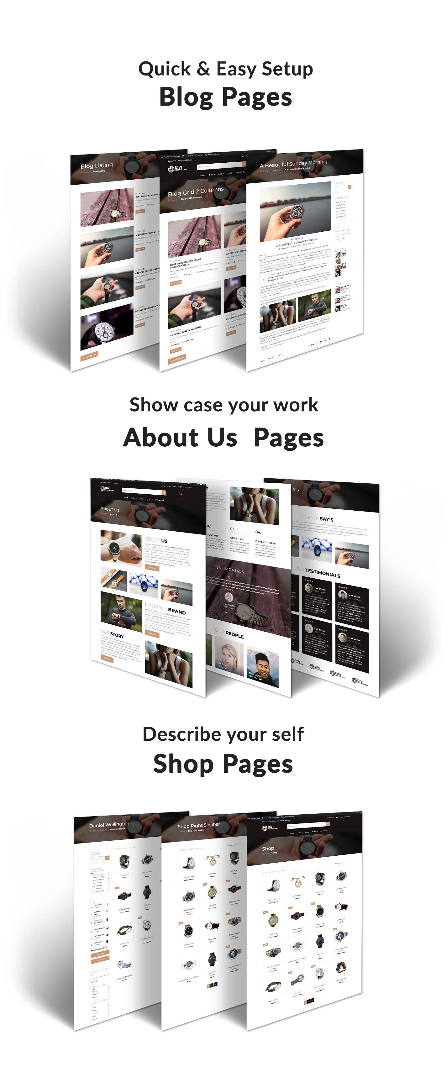 Divi Watch Store WooCommerce Theme
