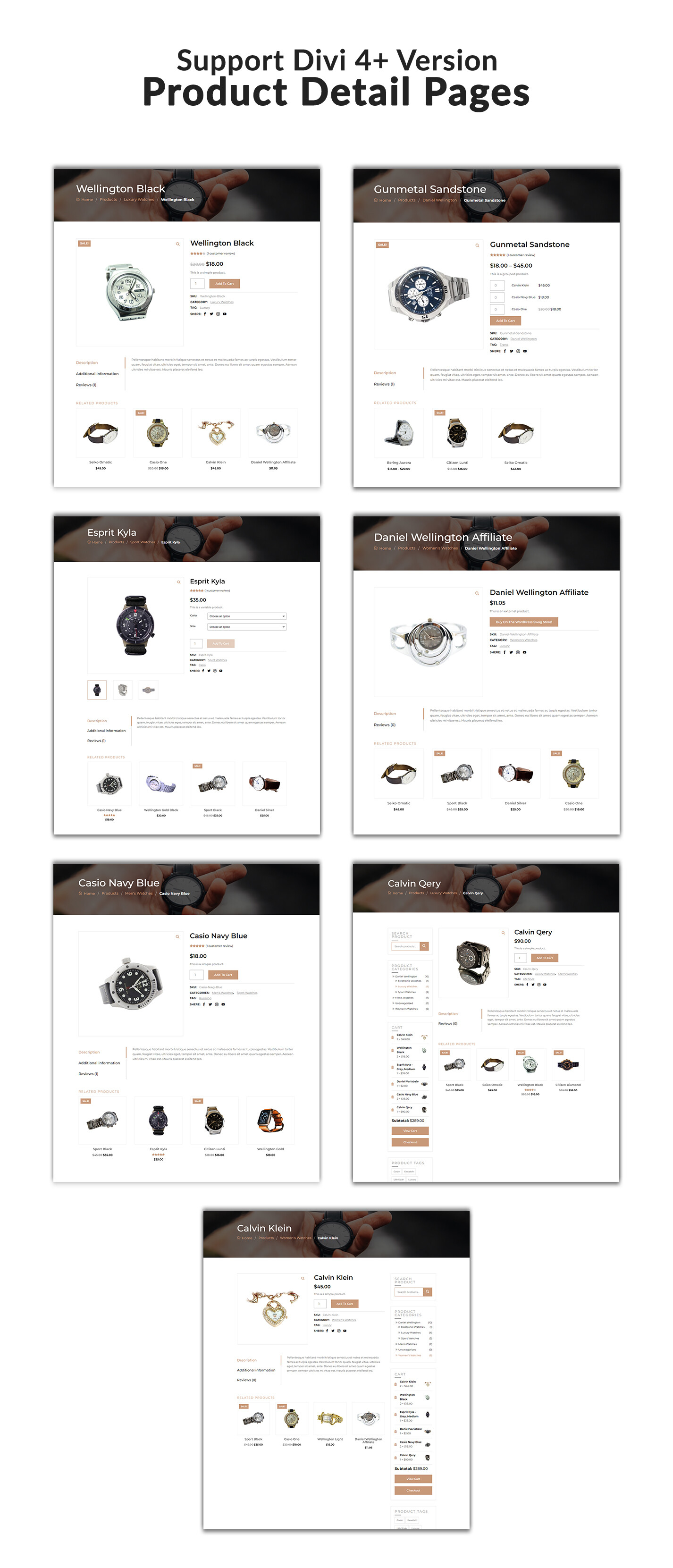 Divi Watch Store WooCommerce Theme
