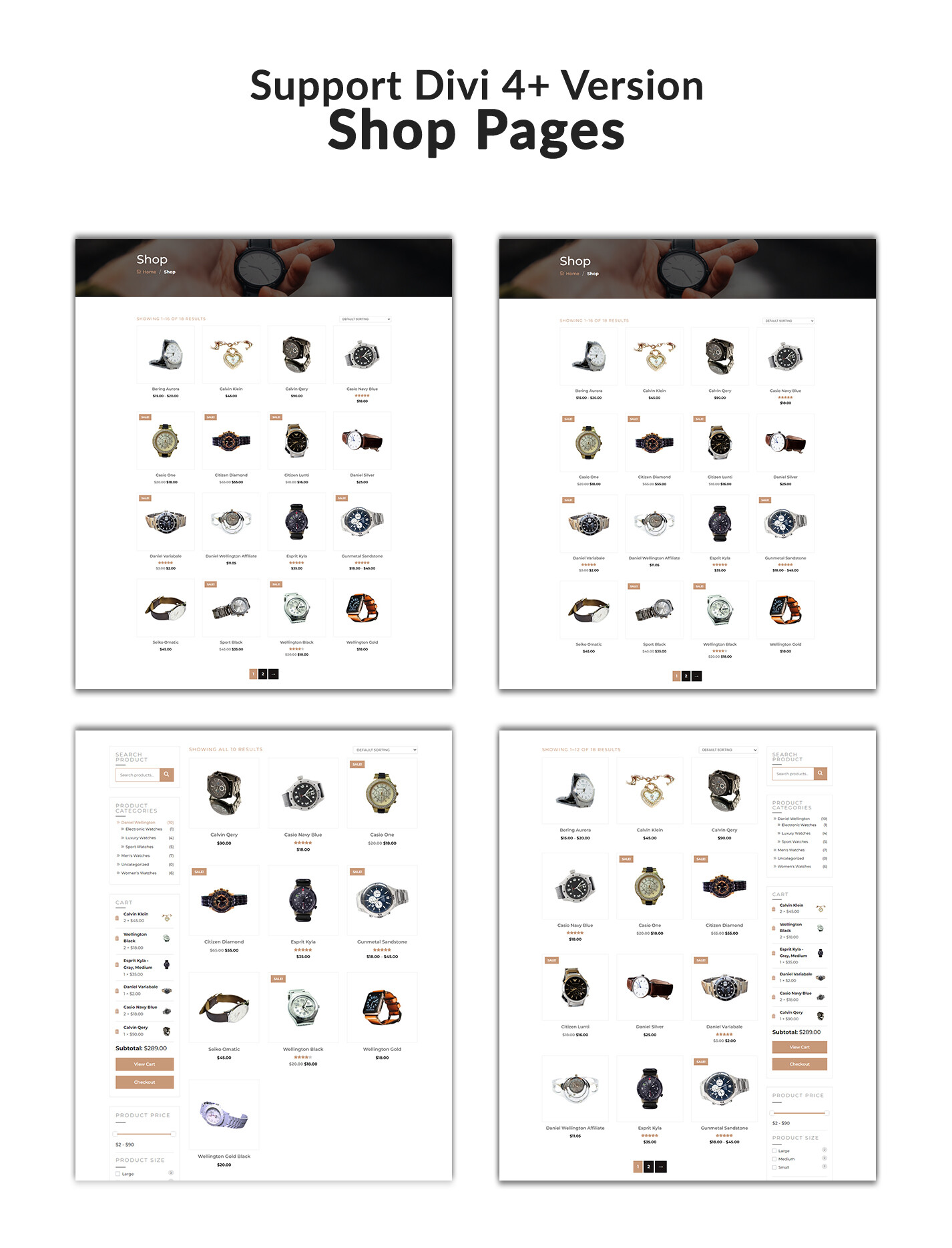 Divi Watch Store WooCommerce Theme